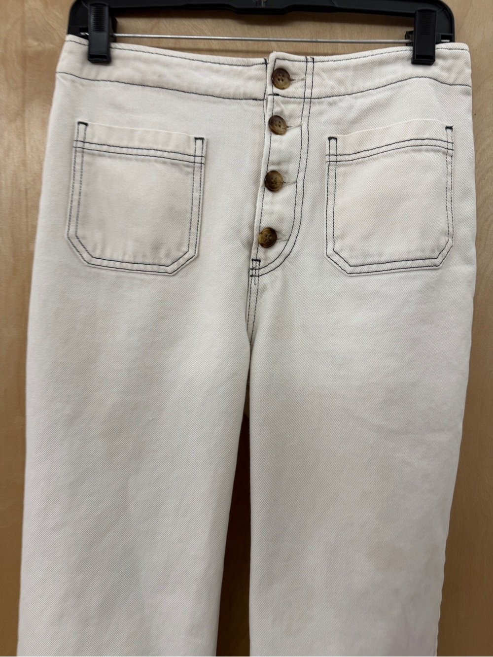 Reformation Eloise High Rise Wide Leg Jeans in Ivory - Size 28 - Picture 8 of 17